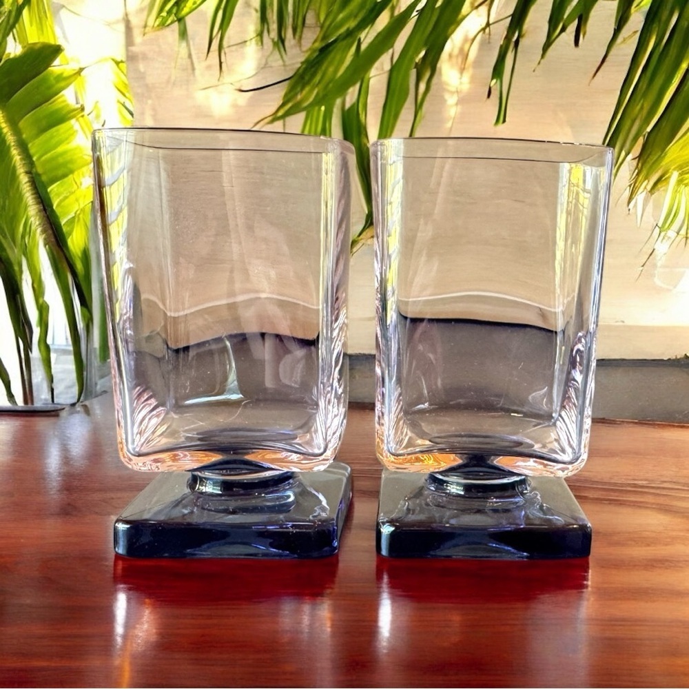 Vintage Disaronno Amaretto Square Cocktail Glasses – Set of 2